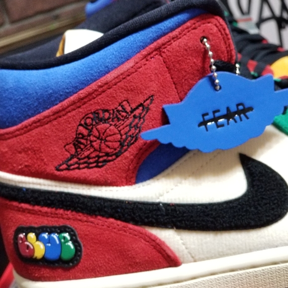 🔥Air Jordan 1 Mid Fearless "Blue The Great" Shoes - Picture 5 of 6